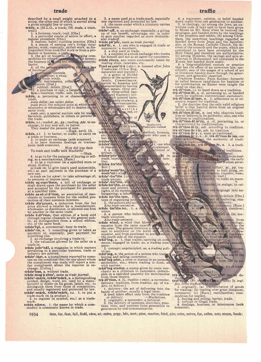 Saxophone Dictionary Art Print