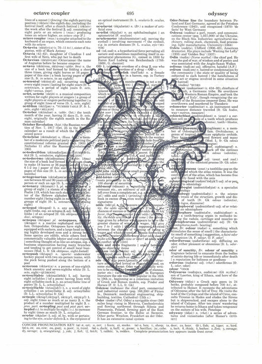 Black Heart Dictionary Art Print