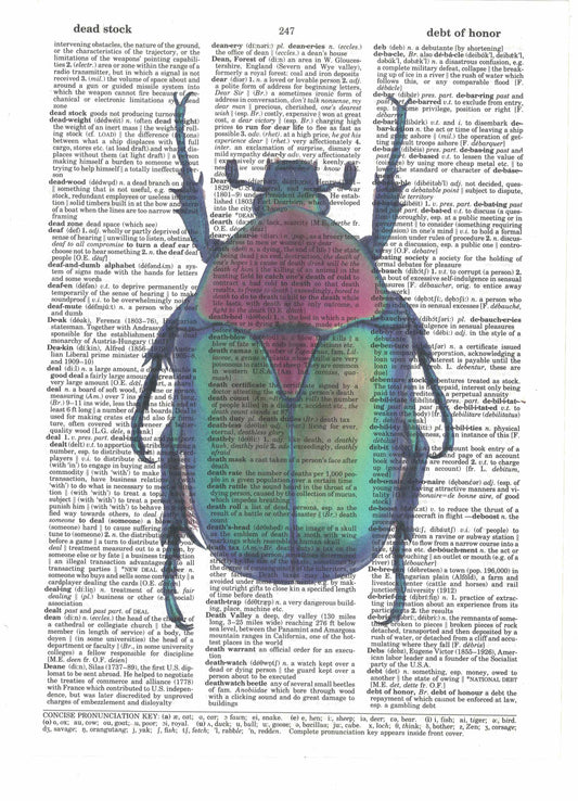 Rainbow Beetle Dictionary Art Print