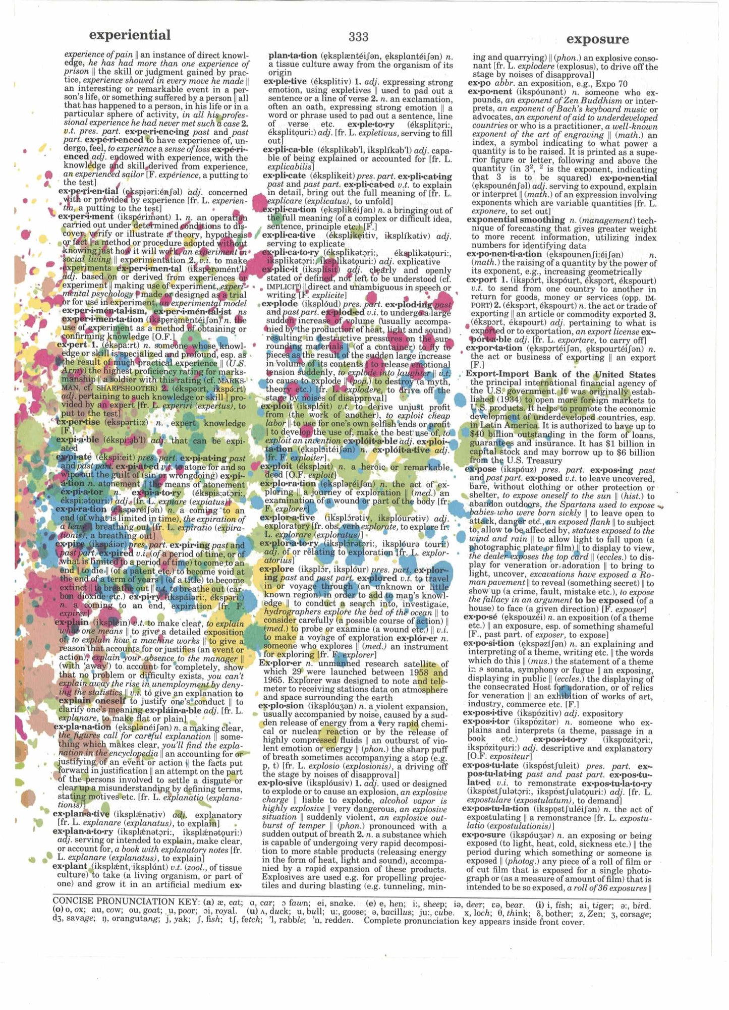 Left and Right Brain 3 Piece Linked Dictionary Art