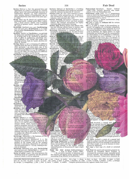 Flowers Bouquet 3 Piece Linked Dictionary Art