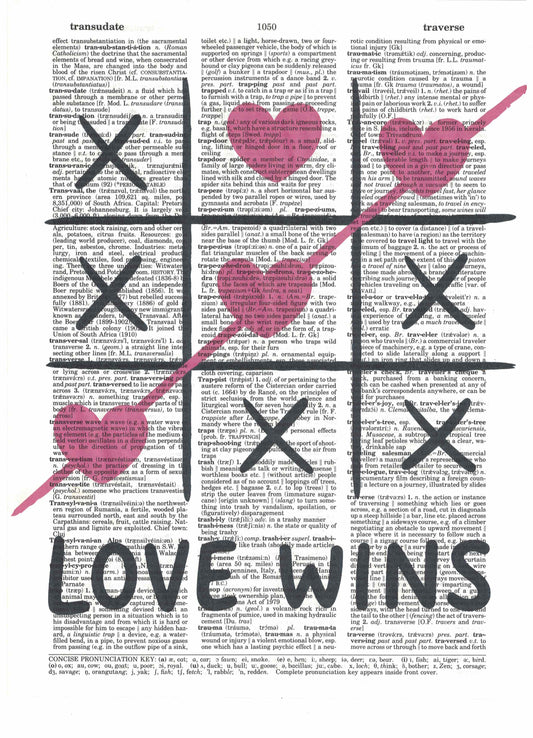 Love Wins Tic Tac Toe Dictionary Art Print