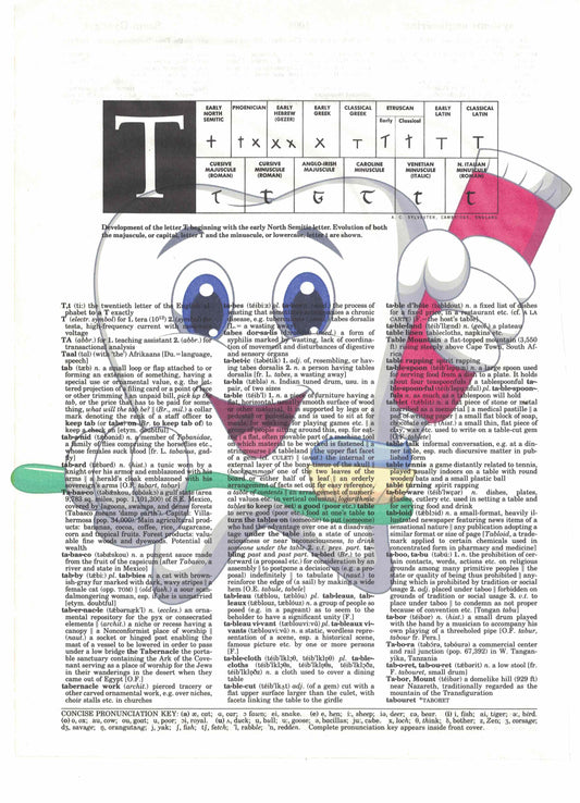 Tooth Paste Brush Dictionary Art Print