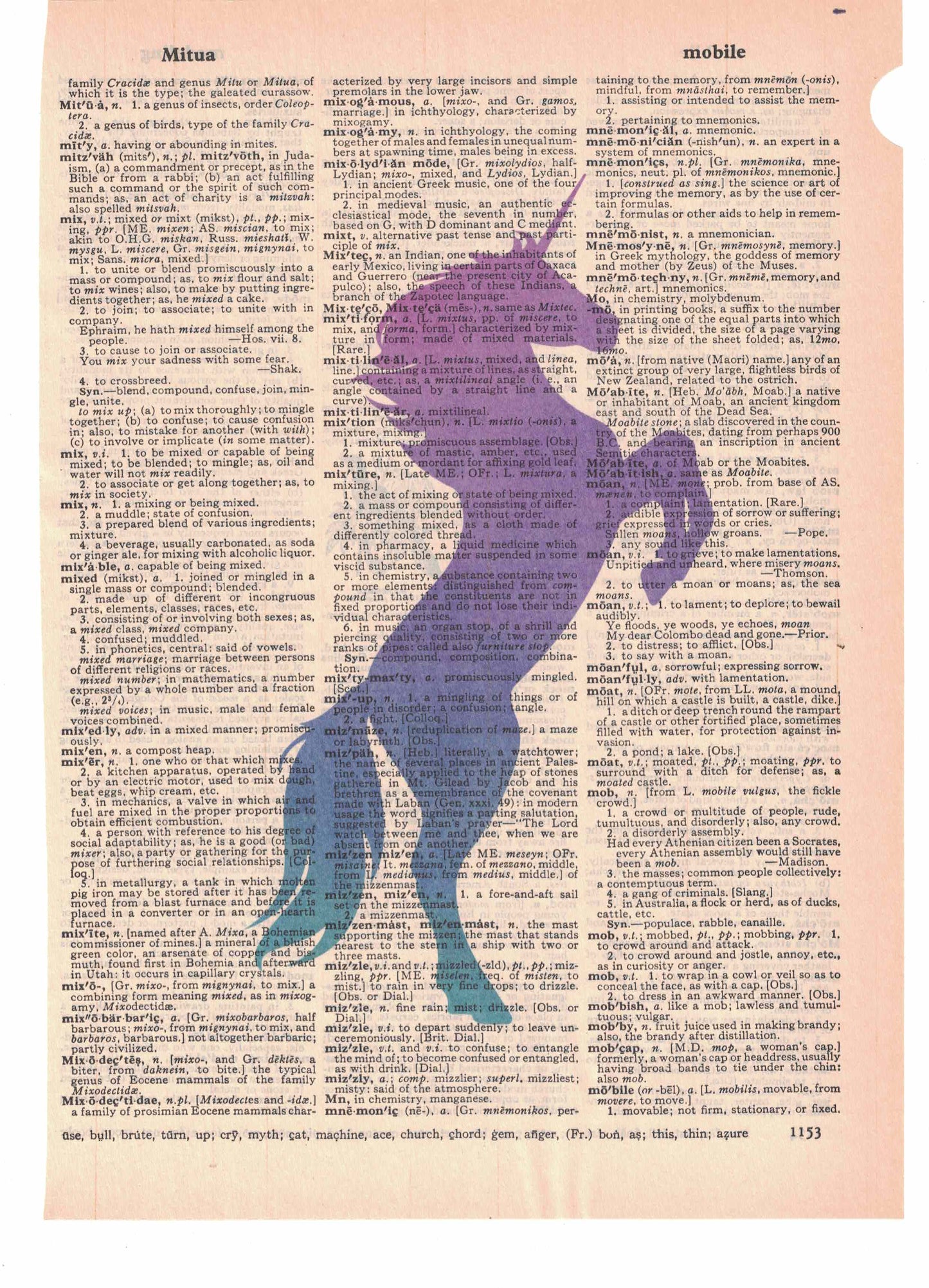 Unicorn Dictionary Art Print