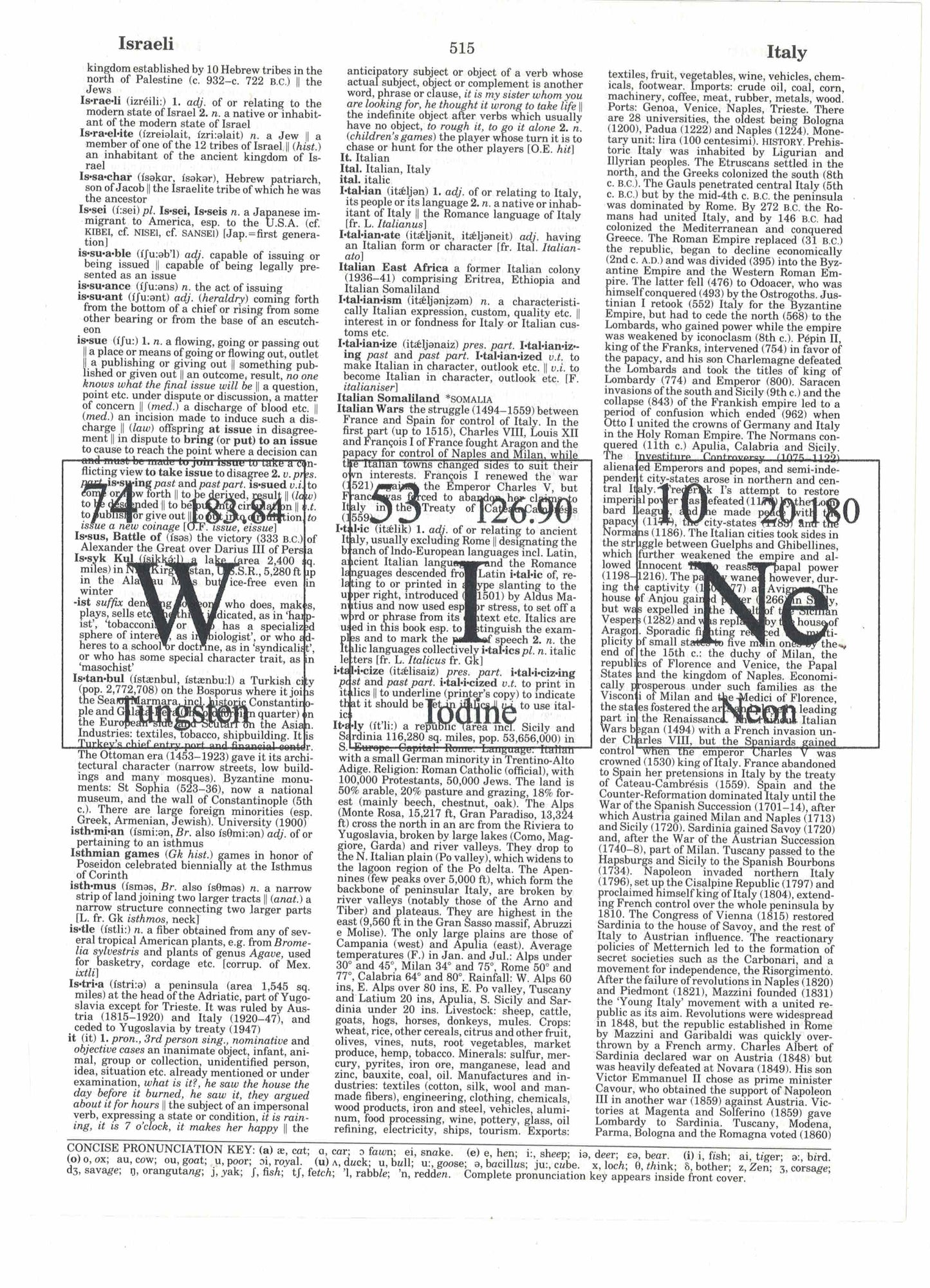 Wine Elements Dictionary Art Print