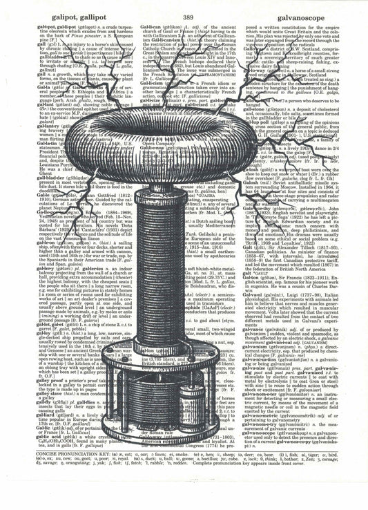 Tesla Coil Dictionary Art Print