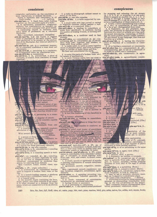 Anime Boy Dictionary Art Print