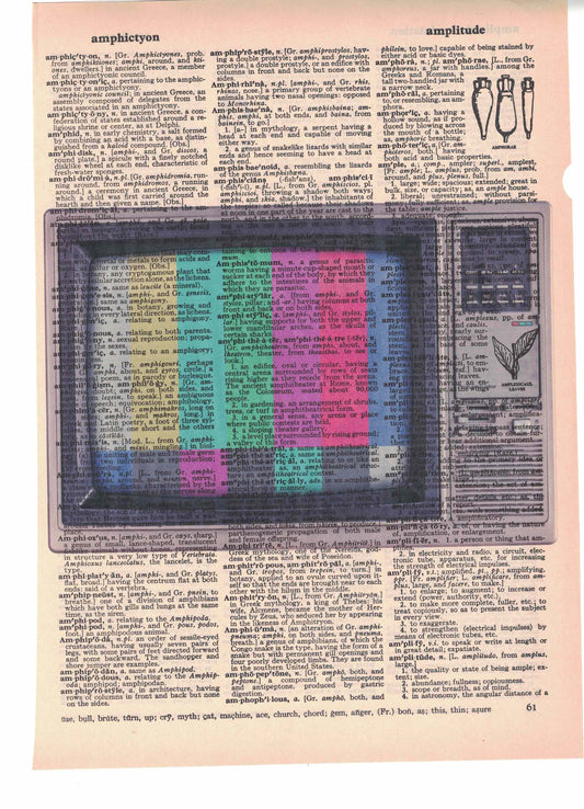 Old TV Dictionary Art Print