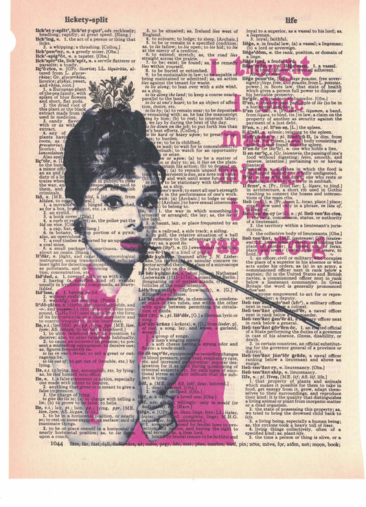 Audrey Mistake Dictionary Art Print