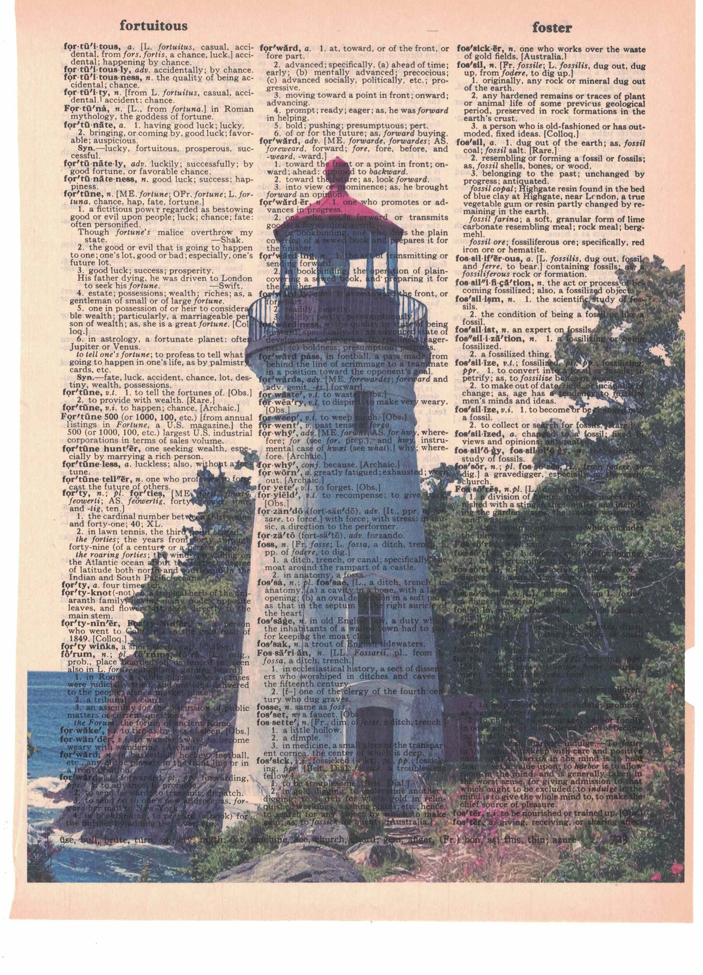 Lighthouse Dictionary Art Print
