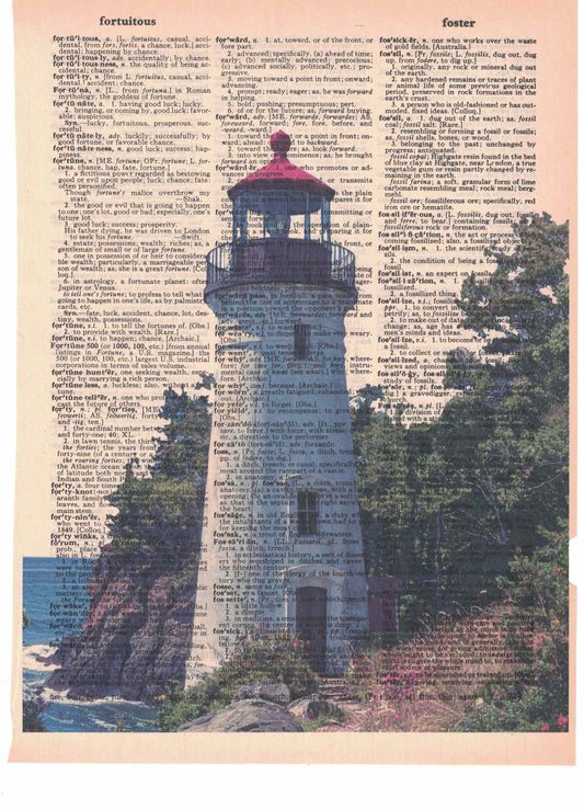 Lighthouse Dictionary Art Print