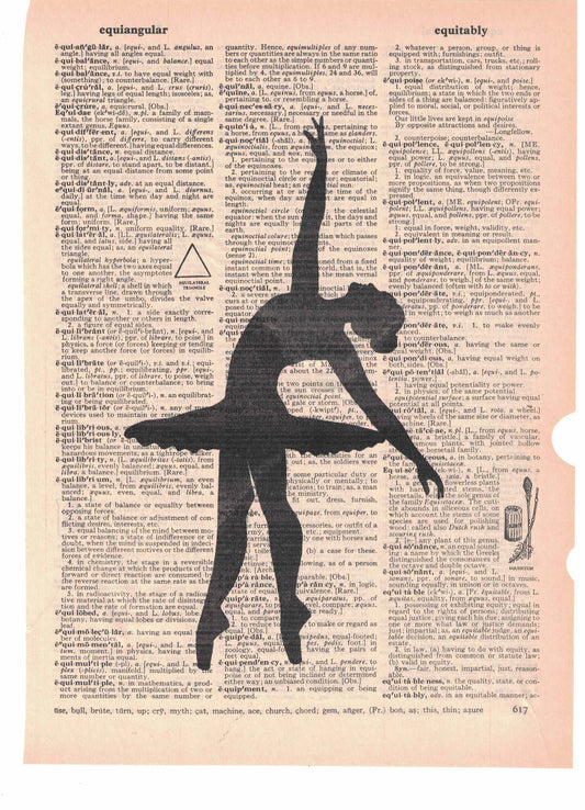 Ballet Dancer Lean Back Dictionary Art Print