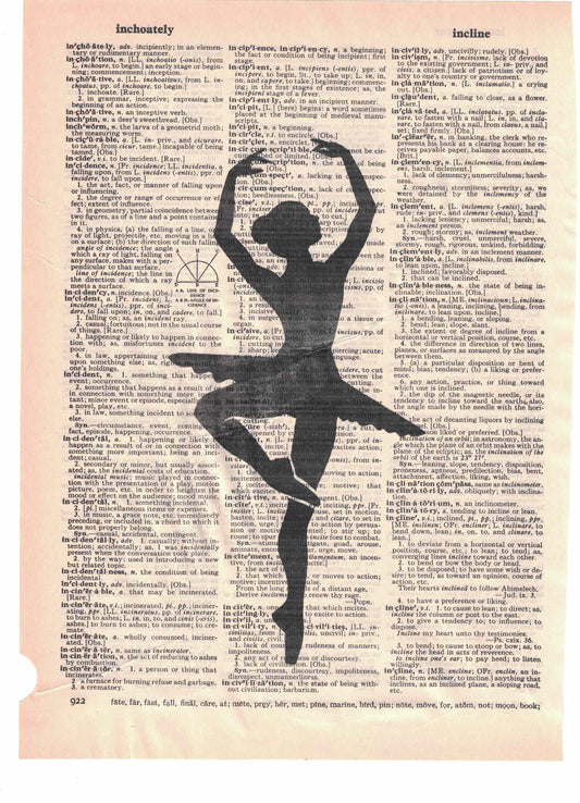 Ballet Dancer One Leg Twirl Dictionary Art Print