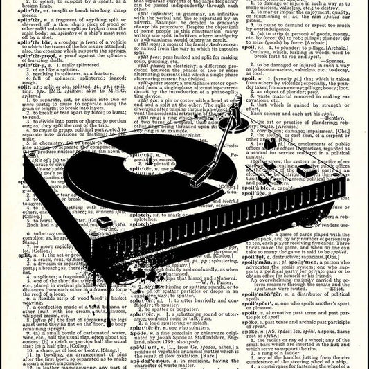 Turntable Dictionary Art Print