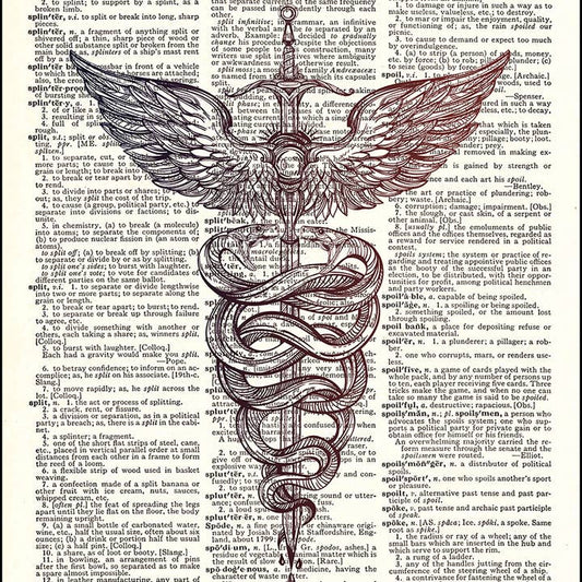 Caduceus Medical Symbol Dictionary Art Print
