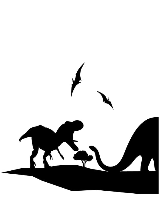 Dinosaurs Linked Dictionary Art
