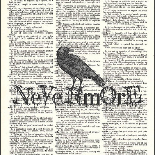 Nevermore Poe Raven Dictionary Art Print
