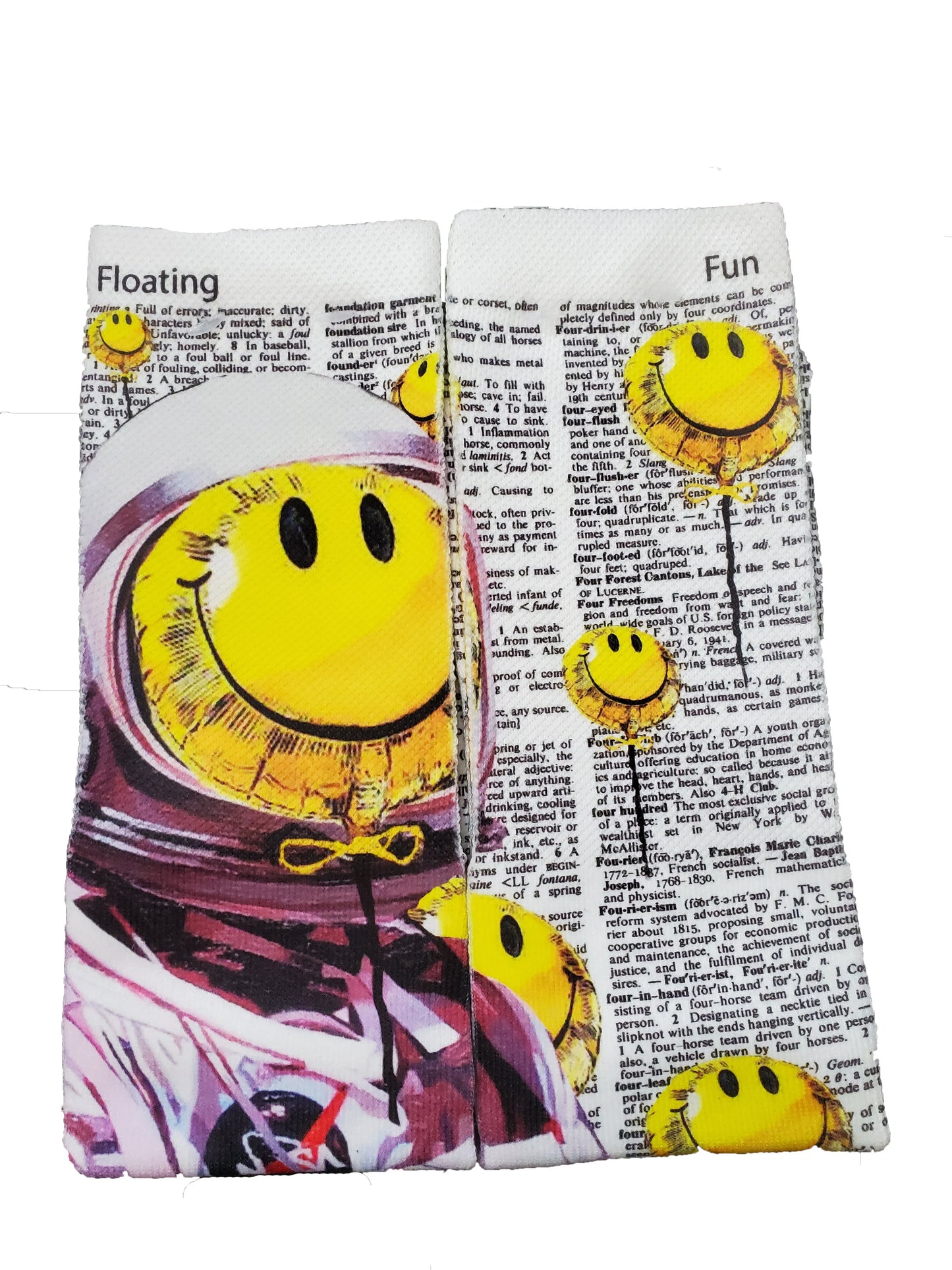 Wearable A Happy Space Unisex Dictionary Art Socks